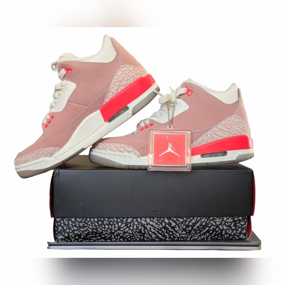 Nike Jordan 3 Retro Rust Pink CK9246-600 Women 6.5US w/ Box Tags Extra Laces - Picture 1 of 15